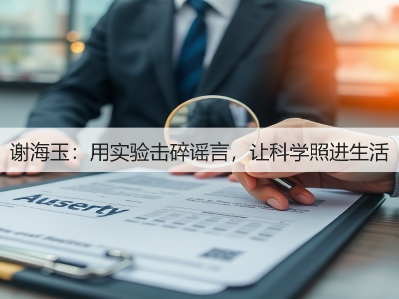 谢海玉：用实验击碎谣言，让科学照进生活