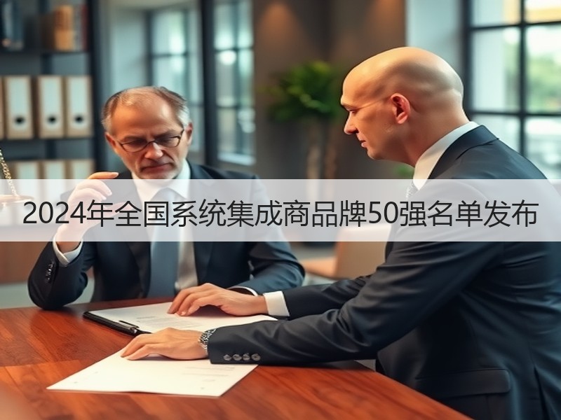 2024年全国系统集成商品牌50强名单发布
