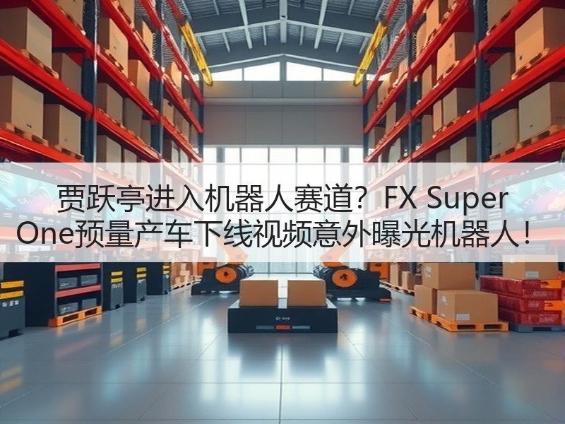 贾跃亭进入机器人赛道？FX Super One预量产车下线视频意外曝光机器人！