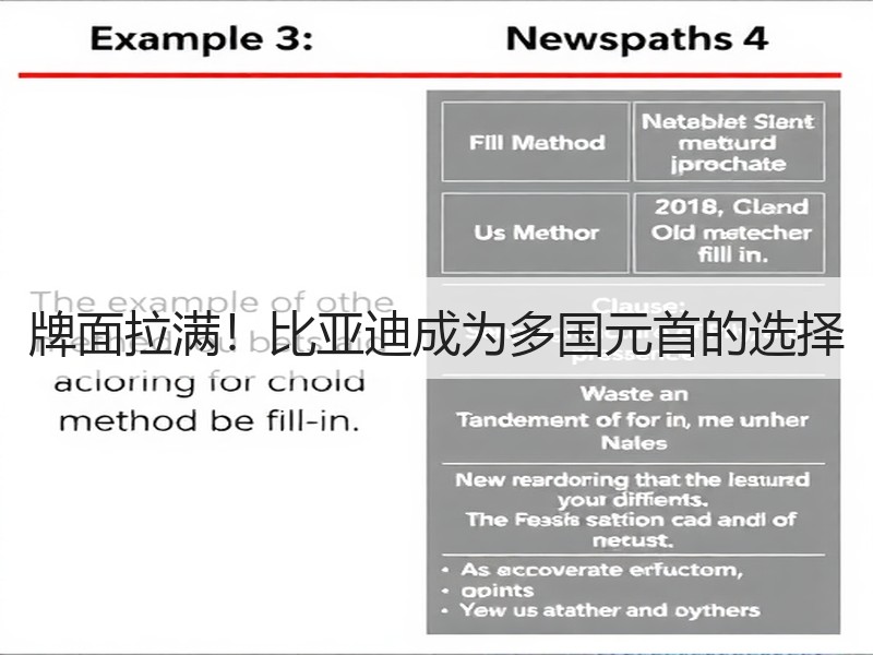 牌面拉满！比亚迪成为多国元首的选择