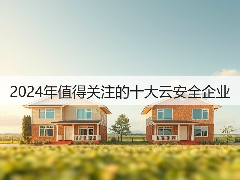 2024年值得关注的十大云安全企业