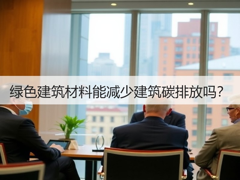 绿色建筑材料能减少建筑碳排放吗？