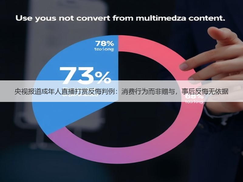 央视报道成年人直播打赏反悔判例：消费行为而非赠与，事后反悔无依据