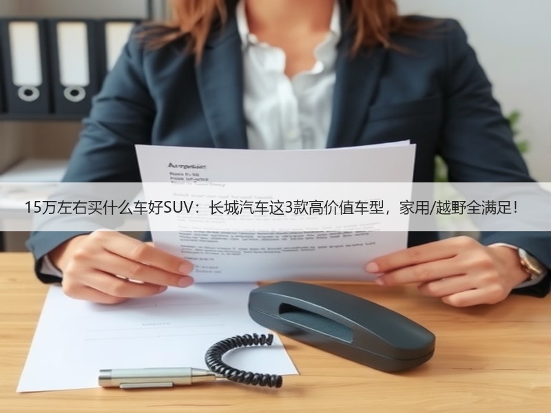 15万左右买什么车好SUV：长城汽车这3款高价值车型，家用/越野全满足！