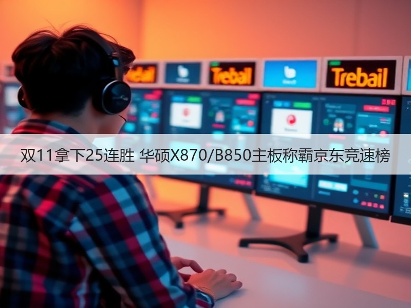 双11拿下25连胜 华硕X870/B850主板称霸京东竞速榜