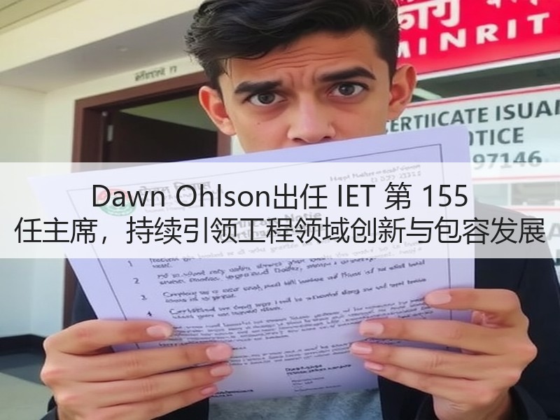 Dawn Ohlson出任 IET 第 155 任主席，持续引领工程领域创新与包容发展