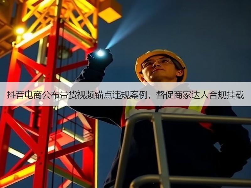 抖音电商公布带货视频锚点违规案例，督促商家达人合规挂载