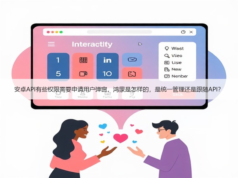 安卓API有些权限需要申请用户弹窗，鸿蒙是怎样的，是统一管理还是跟随API？