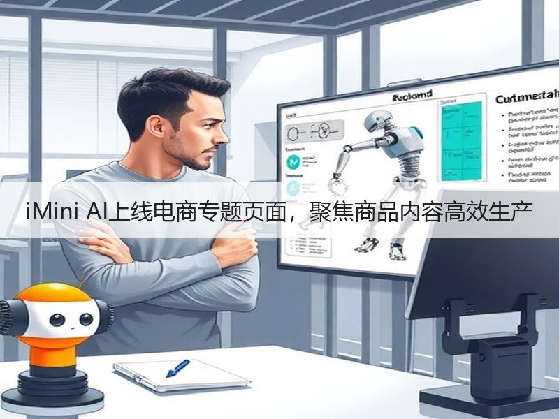 iMini AI上线电商专题页面，聚焦商品内容高效生产