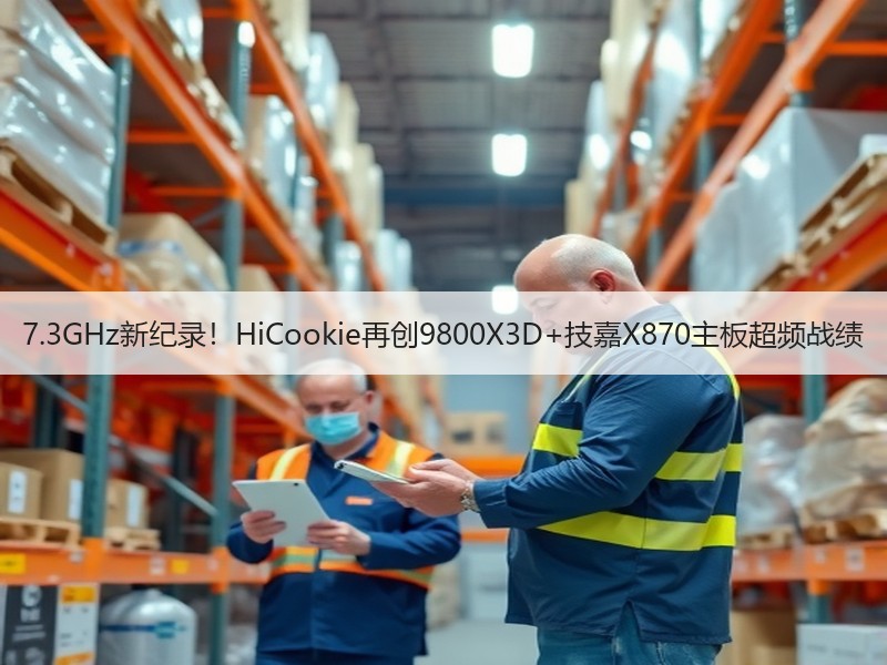 7.3GHz新纪录！HiCookie再创9800X3D+技嘉X870主板超频战绩