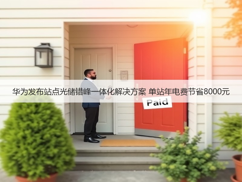 华为发布站点光储错峰一体化解决方案 单站年电费节省8000元
