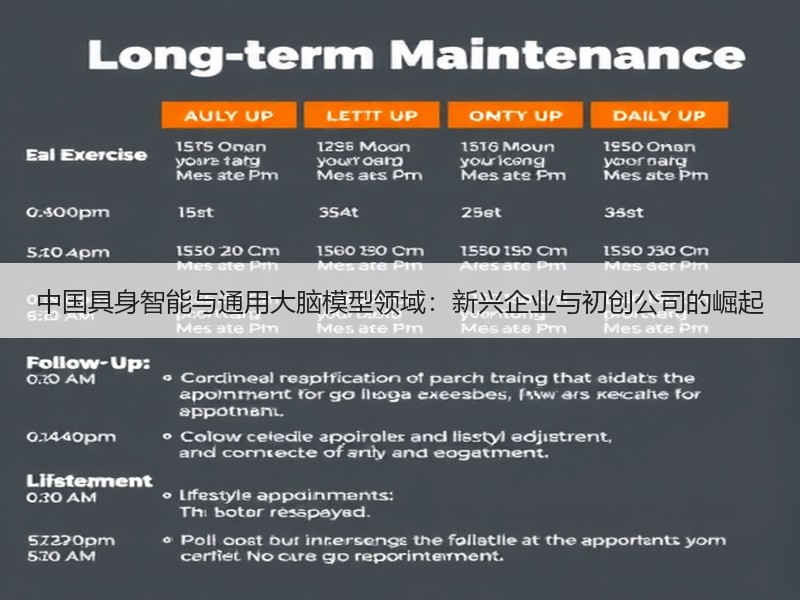 中国具身智能与通用大脑模型领域：新兴企业与初创公司的崛起