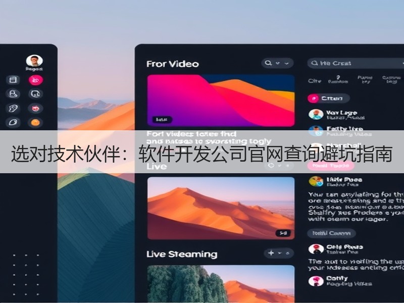 选对技术伙伴：软件开发公司官网查询避坑指南