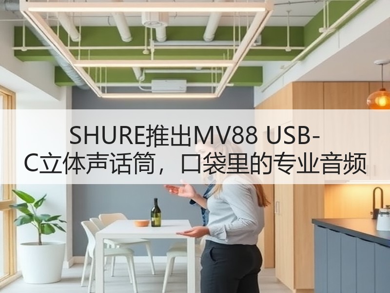 SHURE推出MV88 USB-C立体声话筒，口袋里的专业音频
