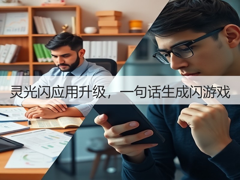 灵光闪应用升级，一句话生成闪游戏