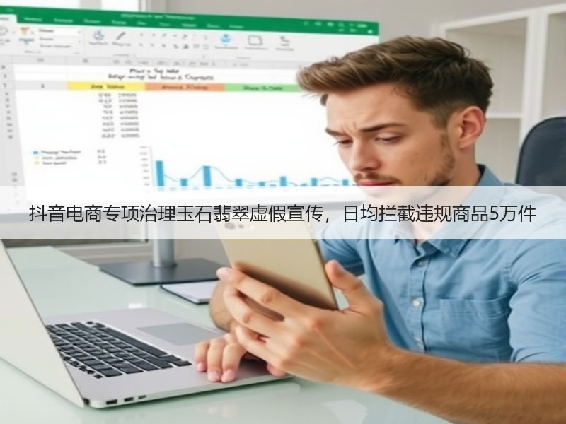 抖音电商专项治理玉石翡翠虚假宣传，日均拦截违规商品5万件