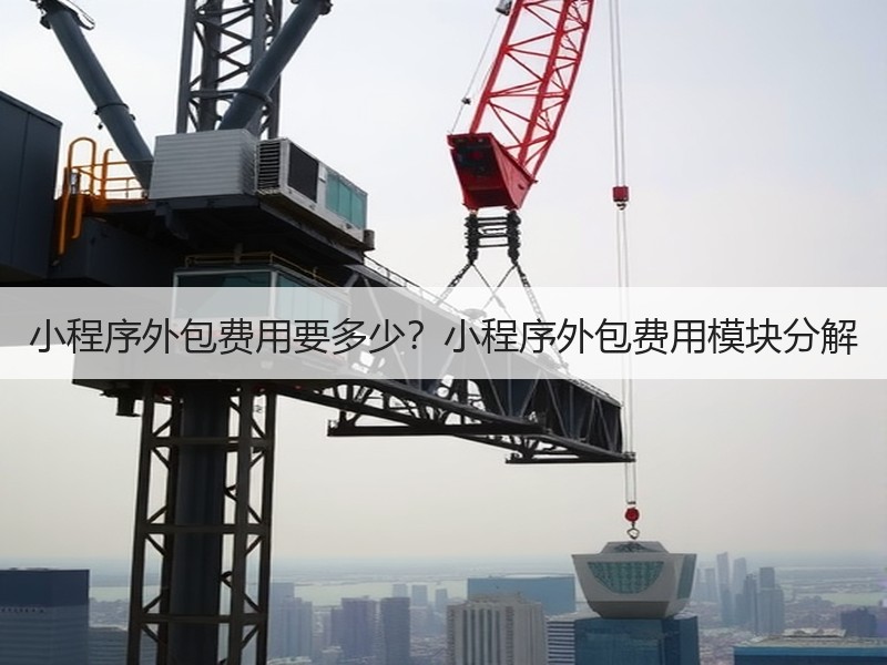 小程序外包费用要多少？小程序外包费用模块分解