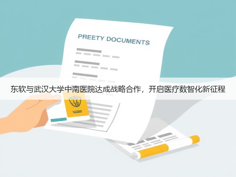 东软与武汉大学中南医院达成战略合作，开启医疗数智化新征程