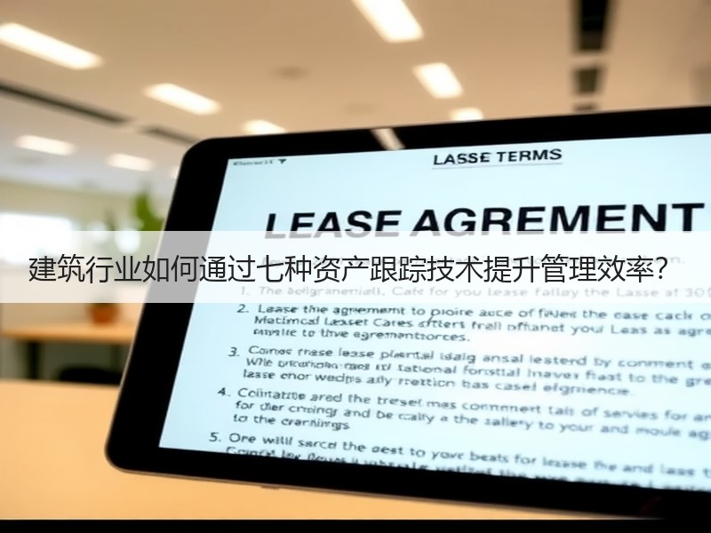 建筑行业如何通过七种资产跟踪技术提升管理效率？