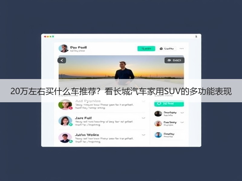 20万左右买什么车推荐？看长城汽车家用SUV的多功能表现
