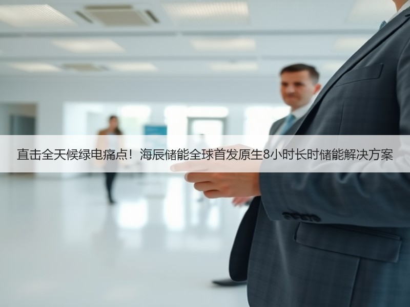 直击全天候绿电痛点！海辰储能全球首发原生8小时长时储能解决方案