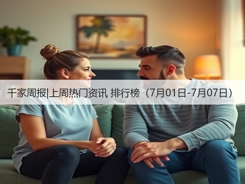 千家周报|上周热门资讯 排行榜（7月01日-7月07日）