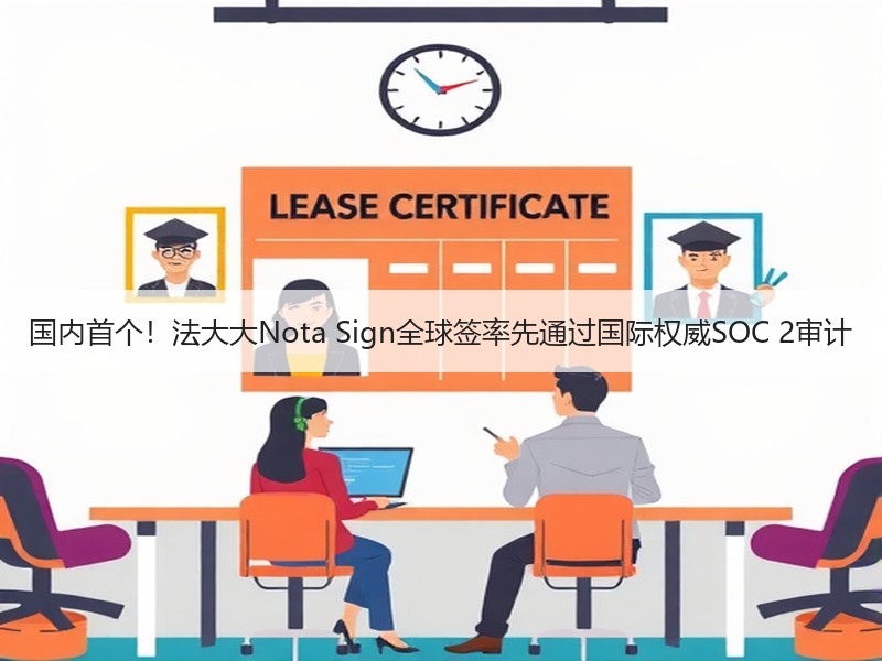 国内首个！法大大Nota Sign全球签率先通过国际权威SOC 2审计
