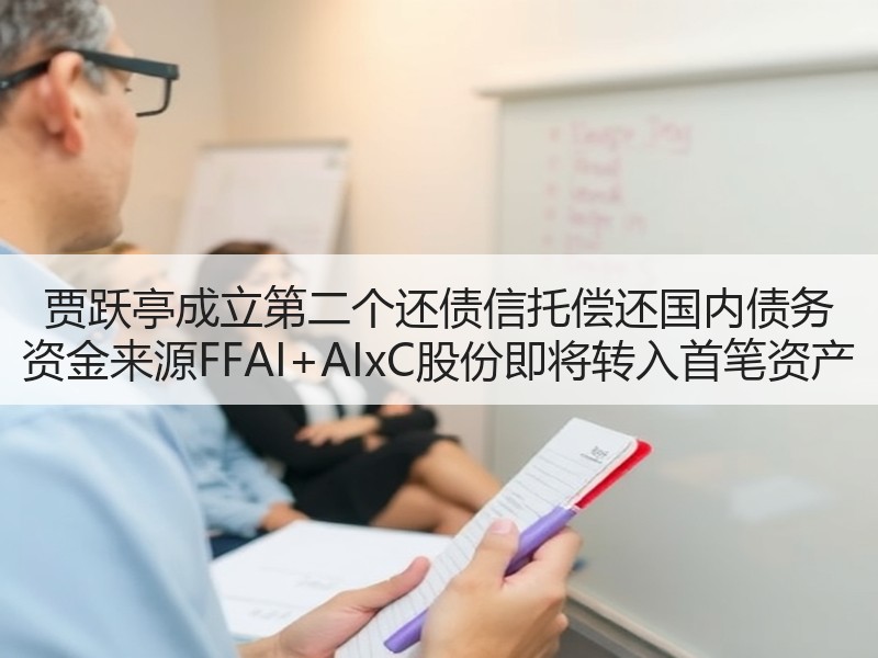 贾跃亭成立第二个还债信托偿还国内债务 资金来源FFAI+AIxC股份即将转入首笔资产