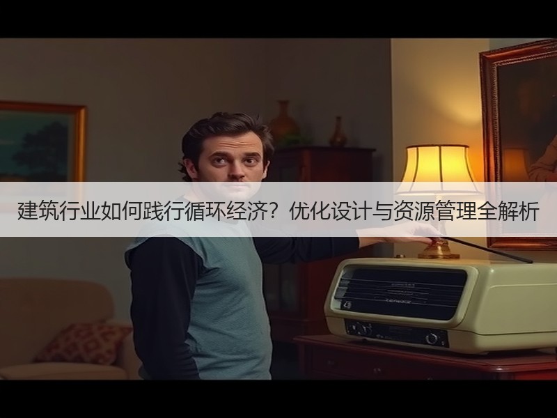 建筑行业如何践行循环经济？优化设计与资源管理全解析