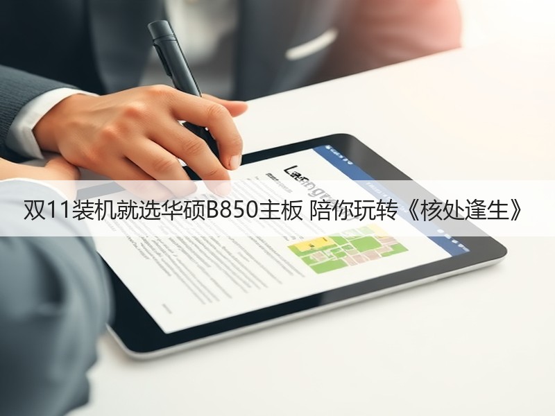 双11装机就选华硕B850主板 陪你玩转《核处逢生》