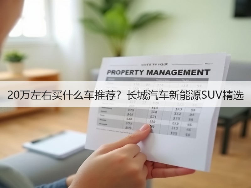 20万左右买什么车推荐？长城汽车新能源SUV精选
