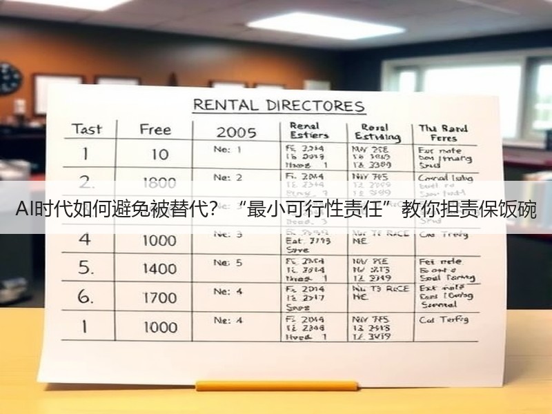 AI时代如何避免被替代？“最小可行性责任”教你担责保饭碗