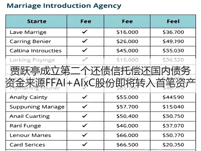 贾跃亭成立第二个还债信托偿还国内债务 资金来源FFAI+AIxC股份即将转入首笔资产