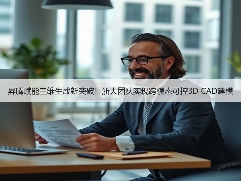 昇腾赋能三维生成新突破！浙大团队实现跨模态可控3D CAD建模