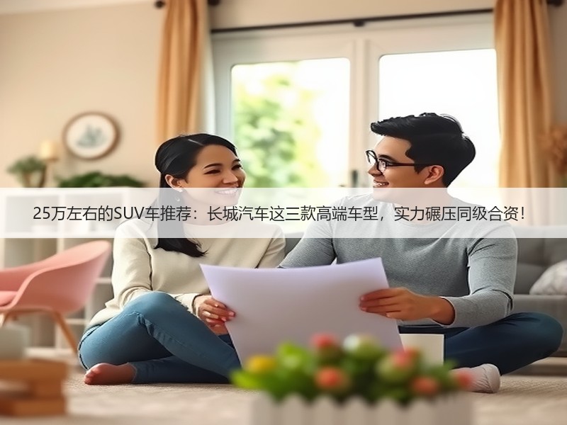 25万左右的SUV车推荐：长城汽车这三款高端车型，实力碾压同级合资！