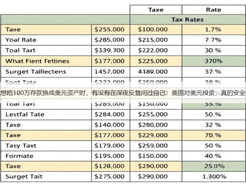 当你想把100万存款换成美元资产时，有没有在深夜反复问过自己：美国对美元投资，真的安全吗？
