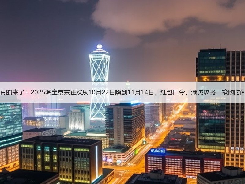 双11真的来了！2025淘宝京东狂欢从10月22日嗨到11月14日，红包口令、满减攻略、抢购时间表！