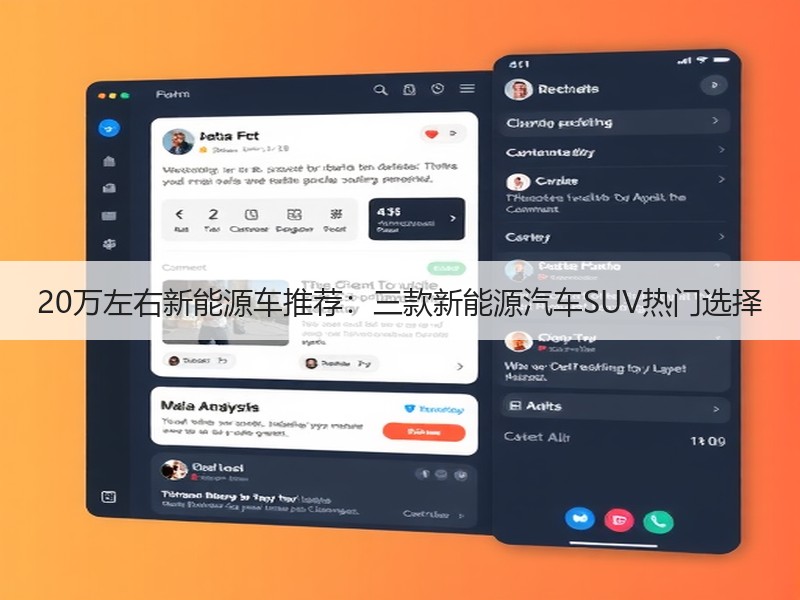 20万左右新能源车推荐：三款新能源汽车SUV热门选择