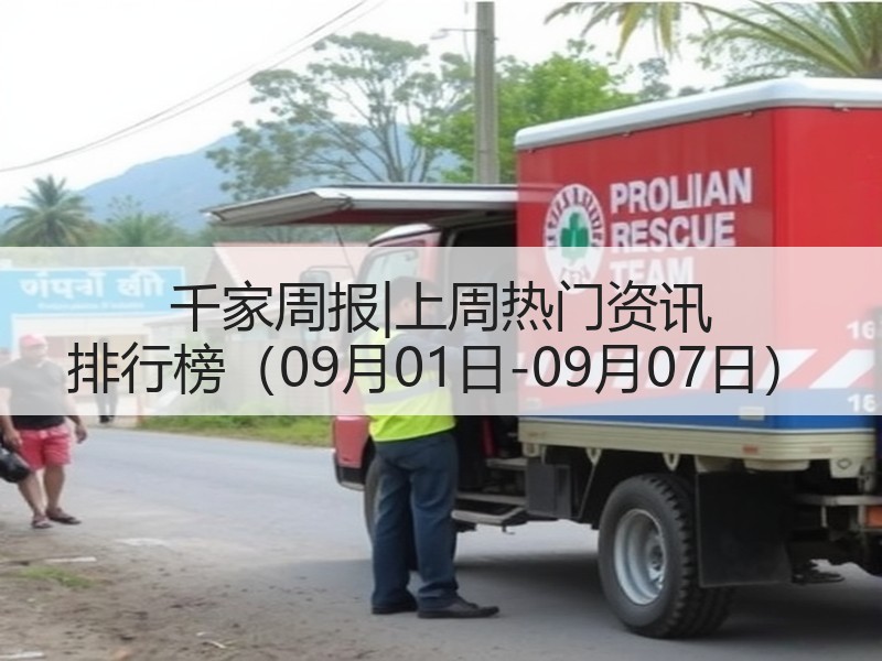 千家周报|上周热门资讯 排行榜（09月01日-09月07日）