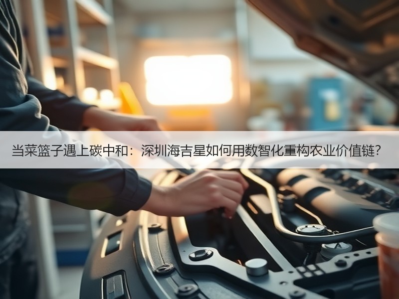 当菜篮子遇上碳中和：深圳海吉星如何用数智化重构农业价值链？