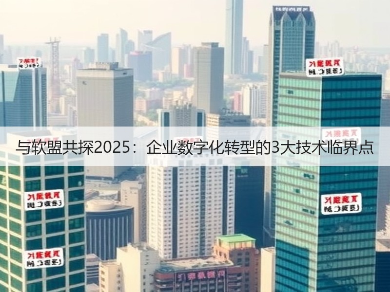 与软盟共探2025：企业数字化转型的3大技术临界点