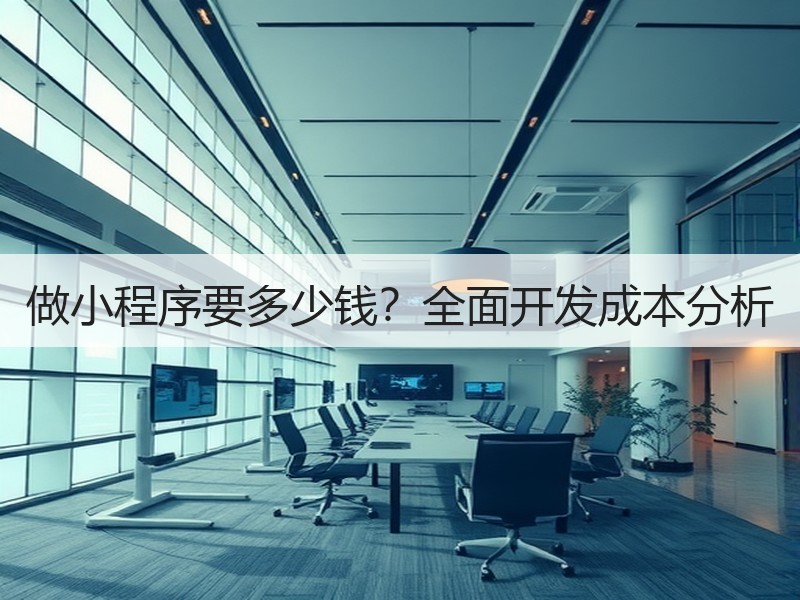 做小程序要多少钱？全面开发成本分析