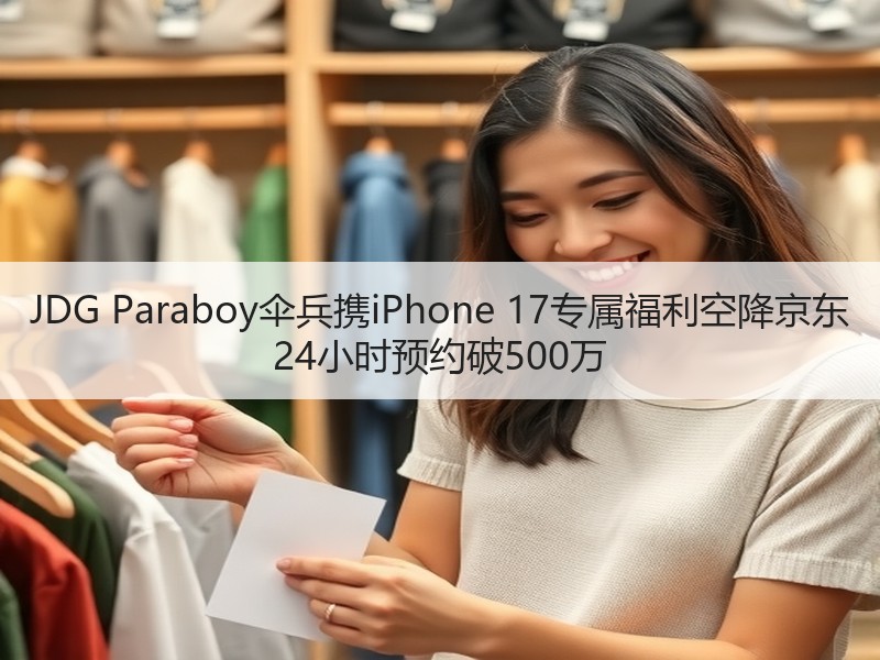 JDG Paraboy伞兵携iPhone 17专属福利空降京东 24小时预约破500万