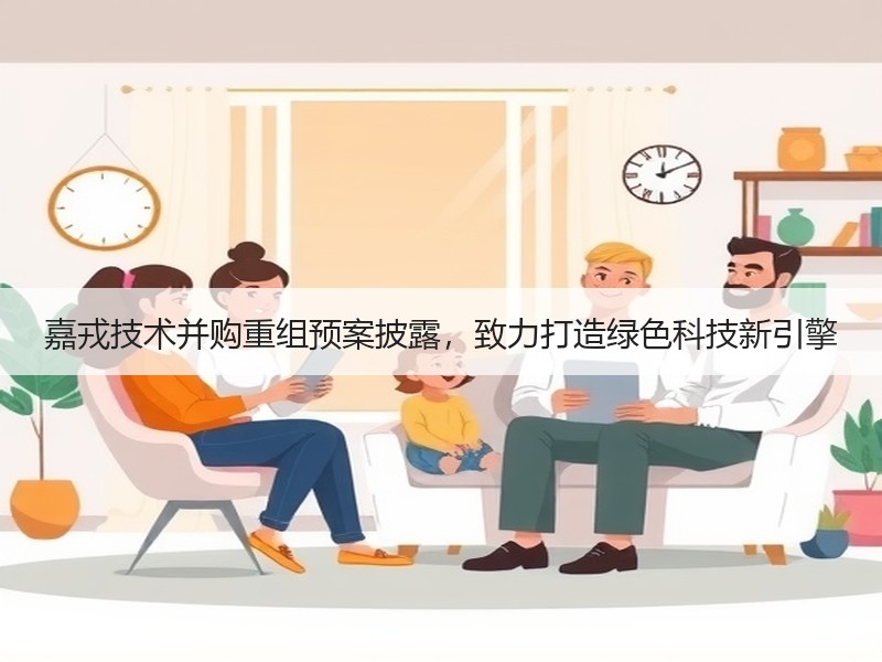 嘉戎技术并购重组预案披露，致力打造绿色科技新引擎