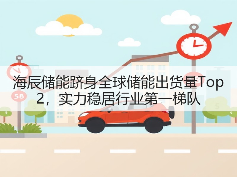 海辰储能跻身全球储能出货量Top 2，实力稳居行业第一梯队