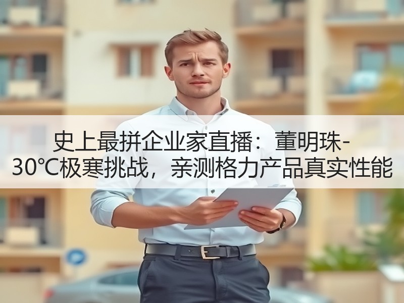 史上最拼企业家直播：董明珠-30℃极寒挑战，亲测格力产品真实性能