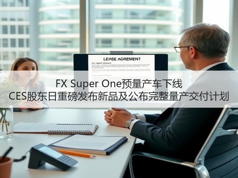 FX Super One预量产车下线 CES股东日重磅发布新品及公布完整量产交付计划
