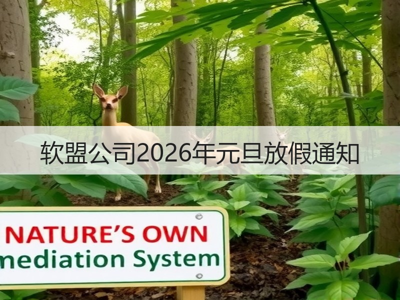 软盟公司2026年元旦放假通知